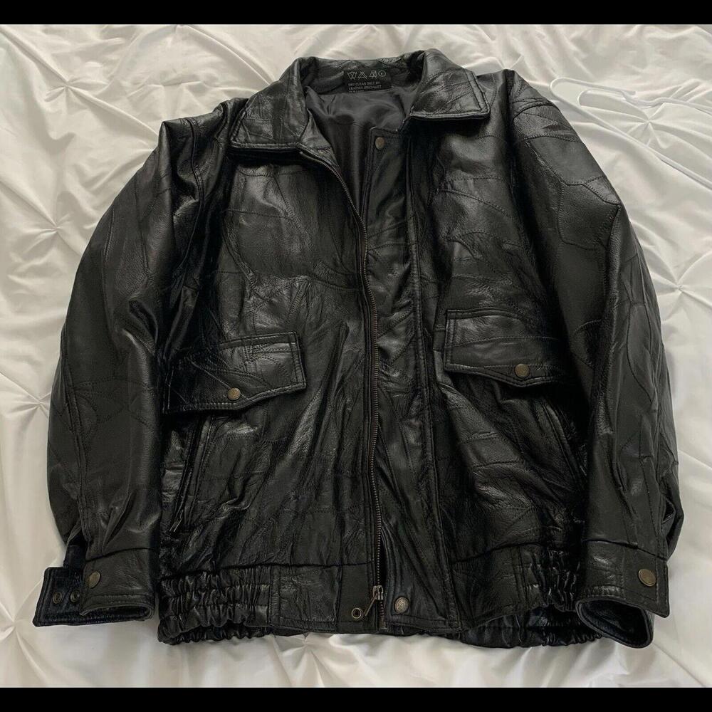 Vintage Giovanni Navarre Leather Mens Stone Design Size 2X